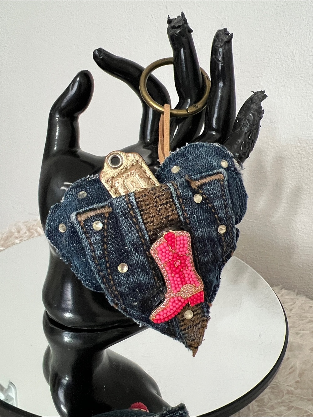 Coach Upcycle Handmade Denim bag Charm
